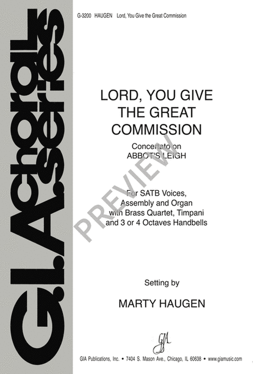 Lord, You Give the Great Commission image number null