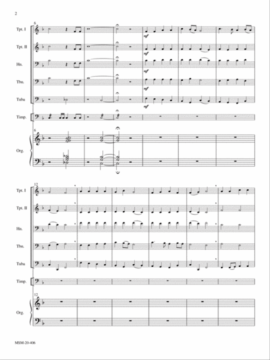Easter Fanfare Organ scores gallery preview page 2