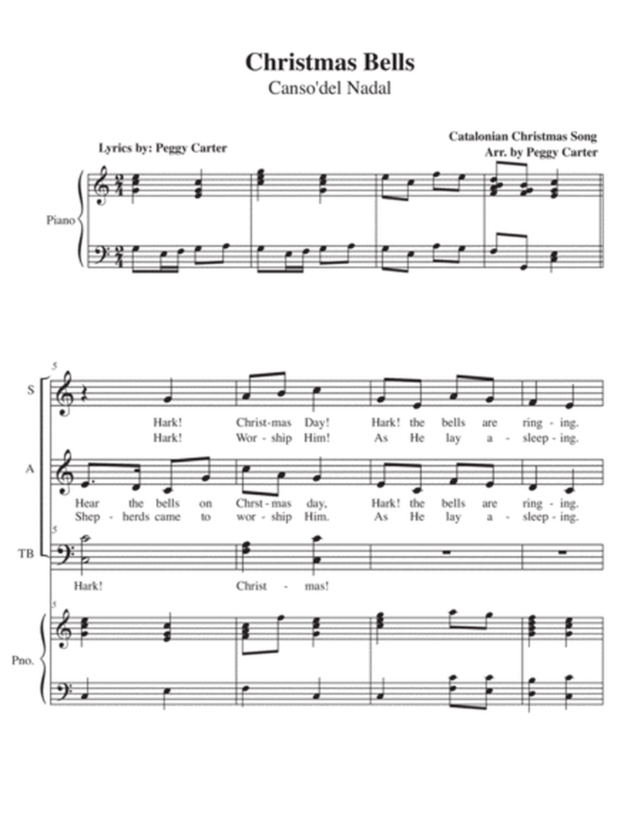 Canso del Nadal (Christmas Bells) SATB image number null