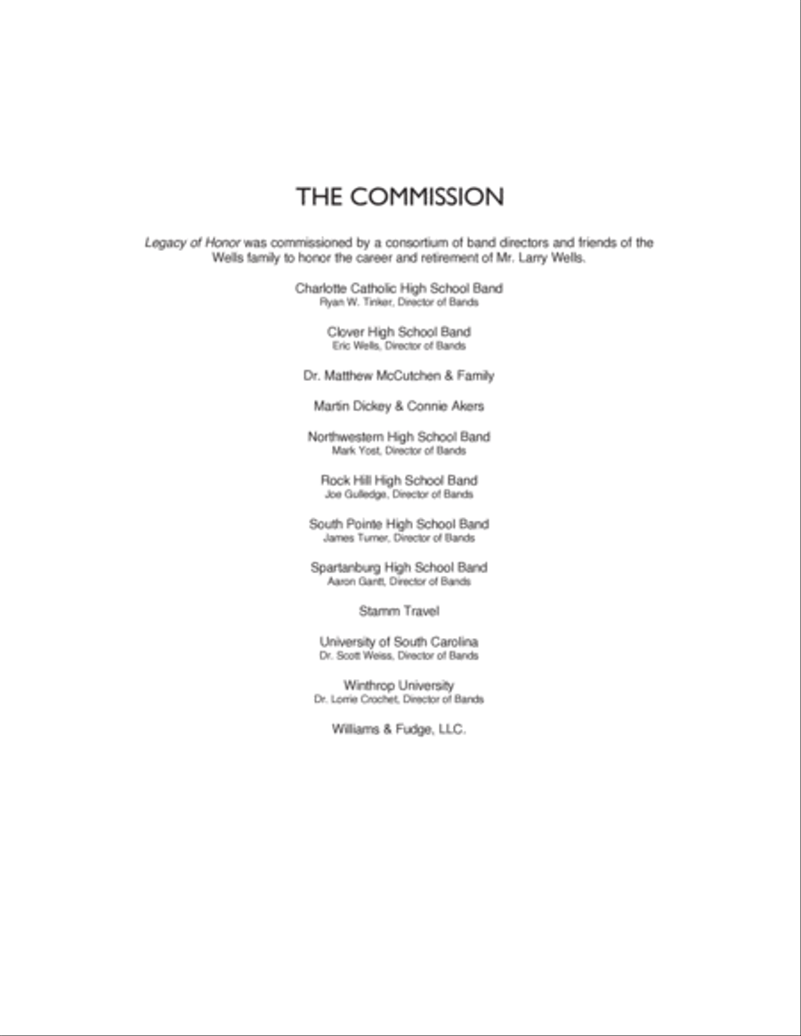 Legacy of Honor - Conductor Score (Full Score) Concert Band scores gallery preview page 3