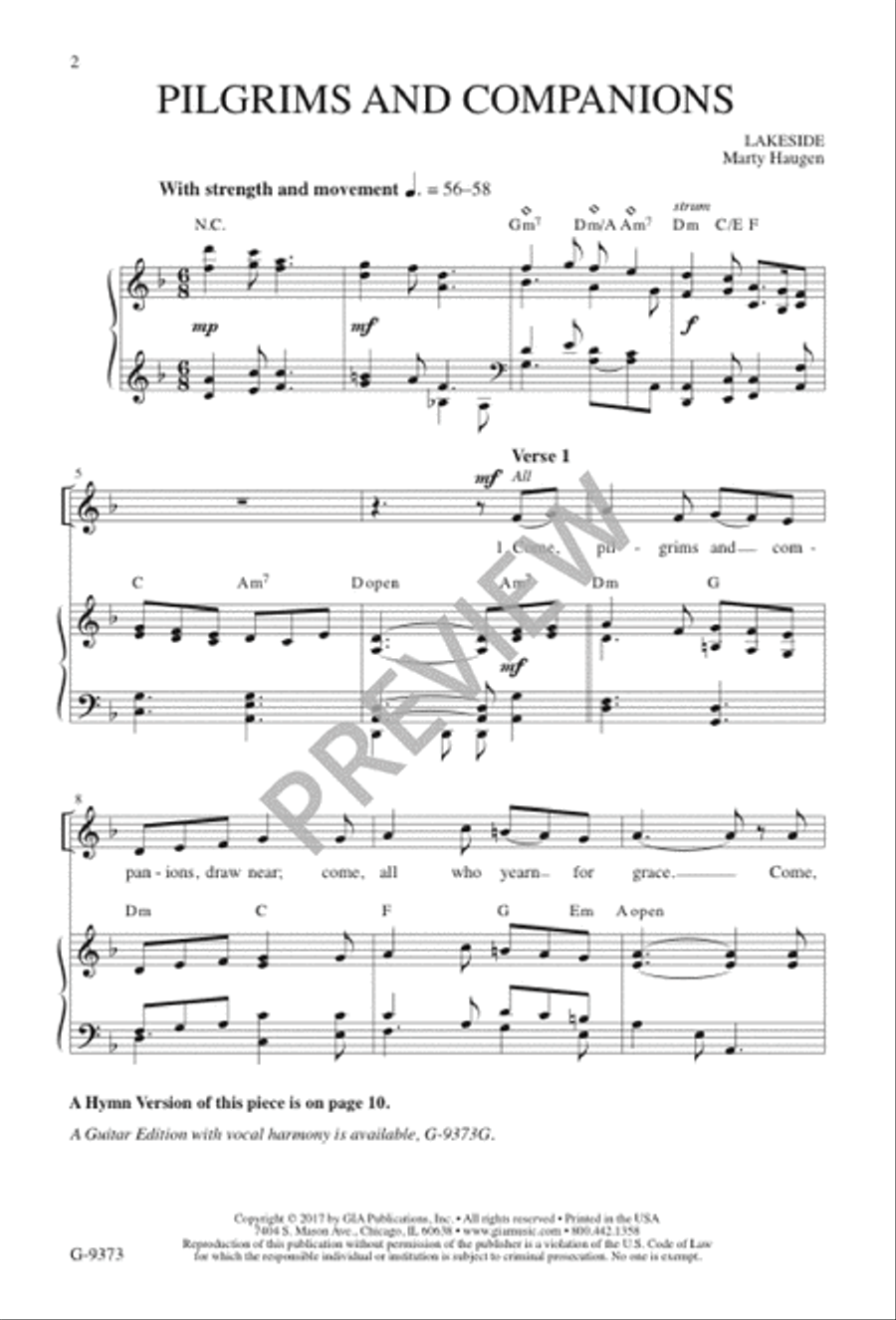 Pilgrims and Companions 4-Part scores gallery preview page 3