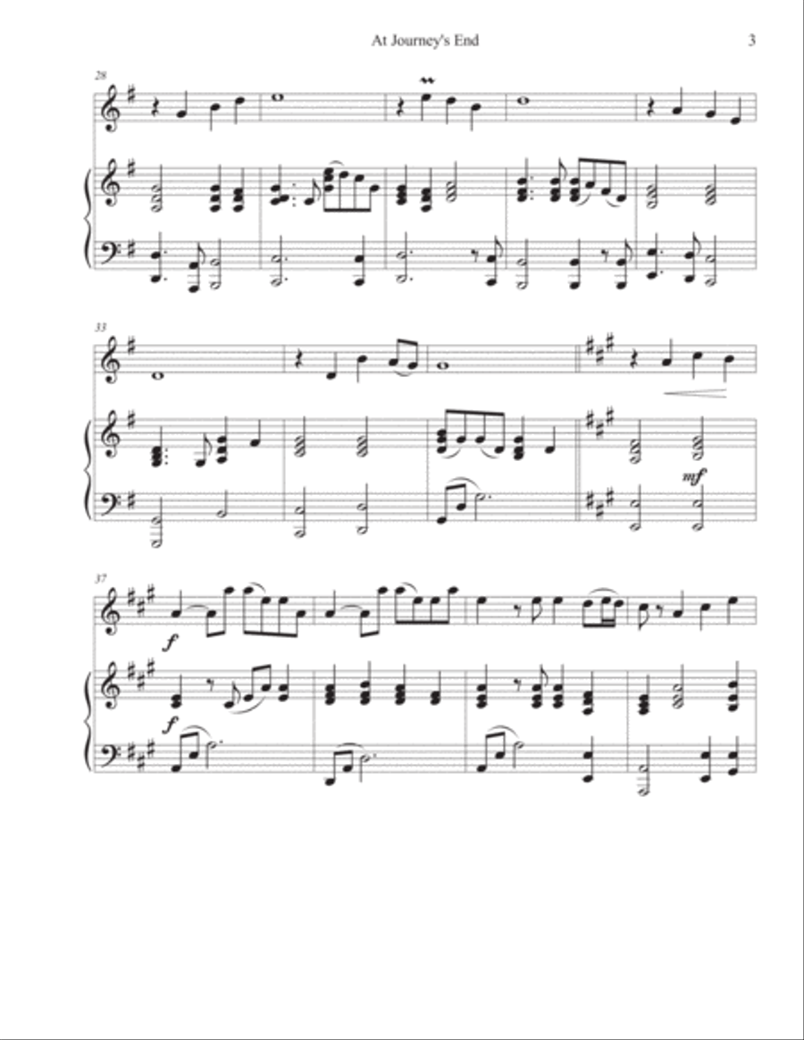 At Journey's End for Flute and Piano Flute Solo scores gallery preview page 4