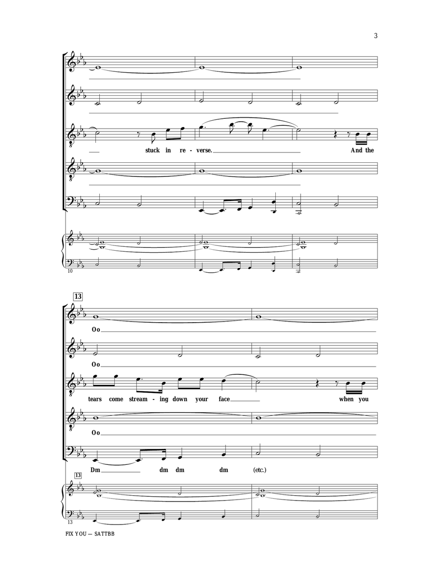 Fix You 4-Part scores gallery preview page 3