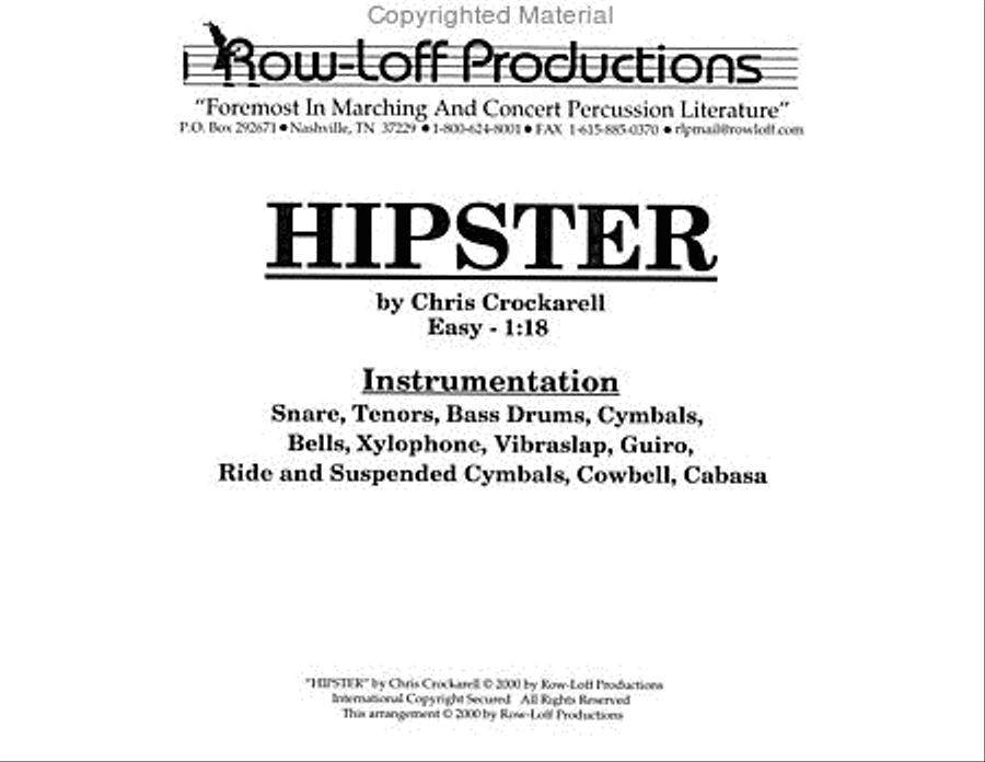 Hipster Percussion Ensemble scores gallery preview page 2