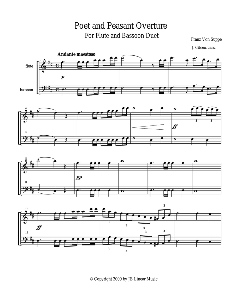 Old War Horses book for flute and bassoon duet Woodwind Duet scores gallery preview page 2
