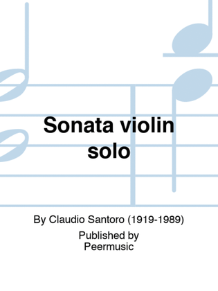 Sonata violin solo