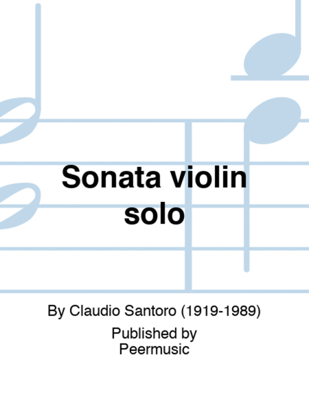 Sonata violin solo