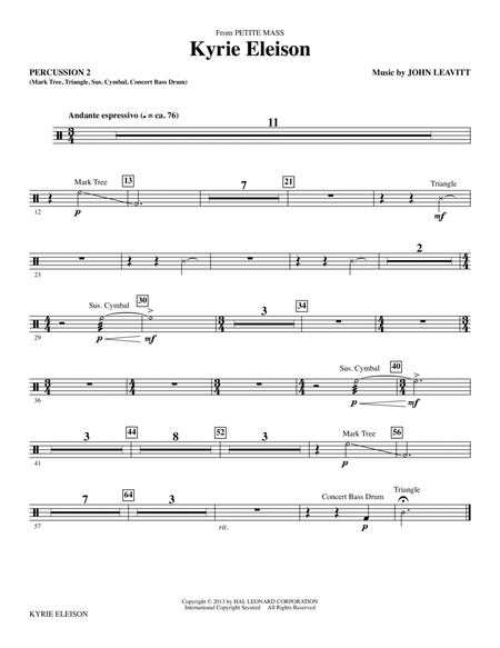 Kyrie Eleison (from Petite Mass) - Percussion 2
