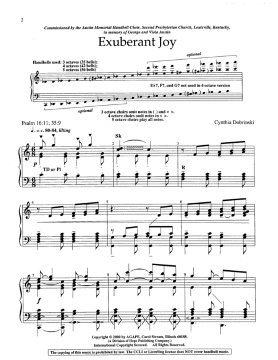 Exuberant Joy Exuberant Joy 5-Octaves scores gallery preview page 11