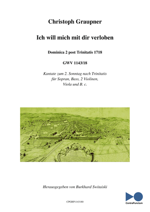 Book cover for Graupner Christoph Cantata Ich will mich mit dir verloben GWV 1143/18