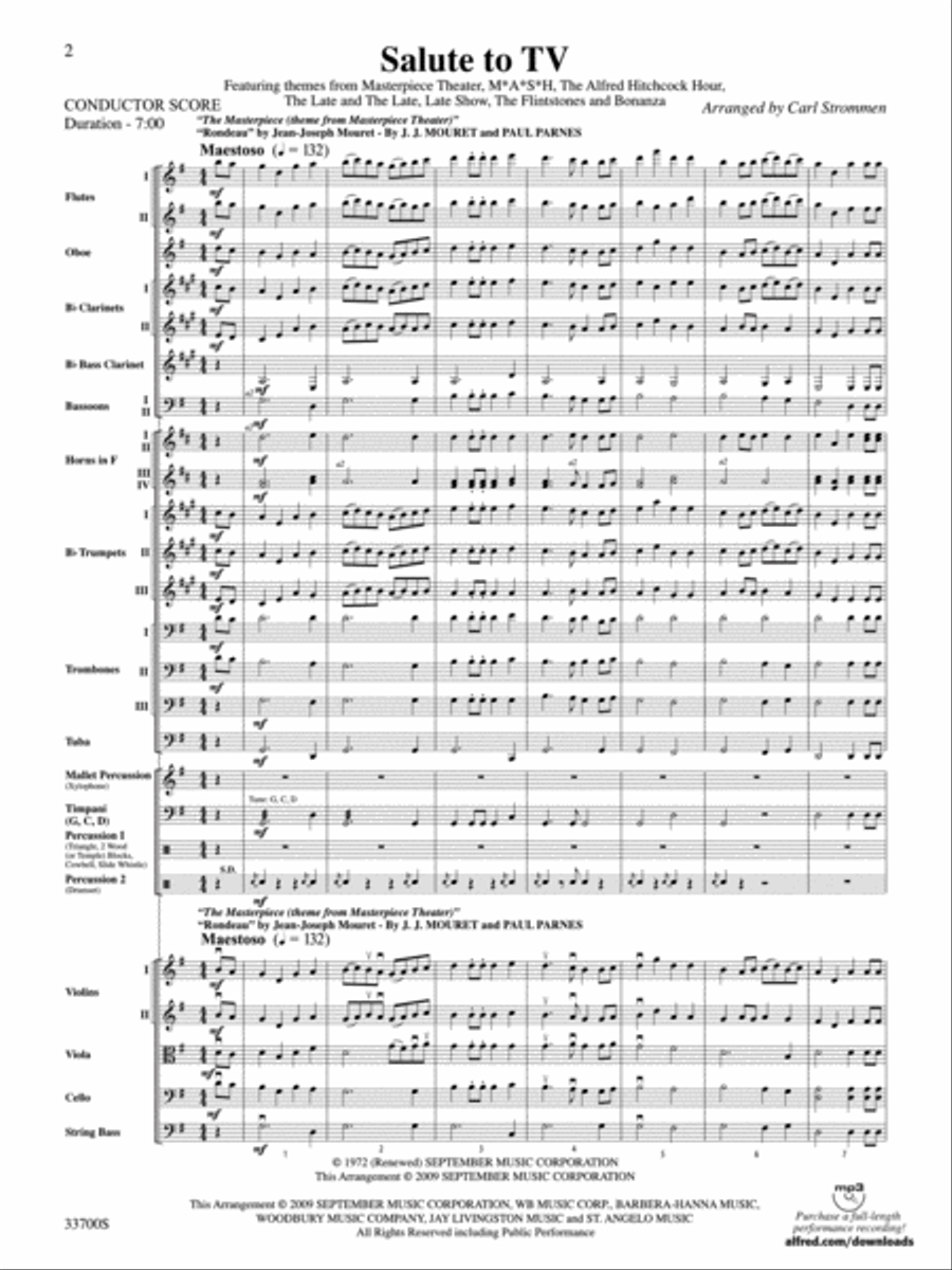 Salute to TV Full Orchestra scores gallery preview page 2