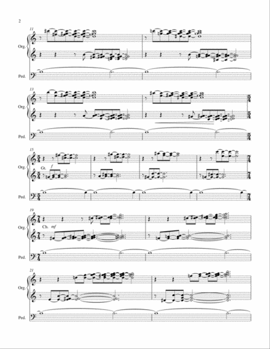 Seven Preludes for Organ, 4. Serenity Organ Solo scores gallery preview page 2