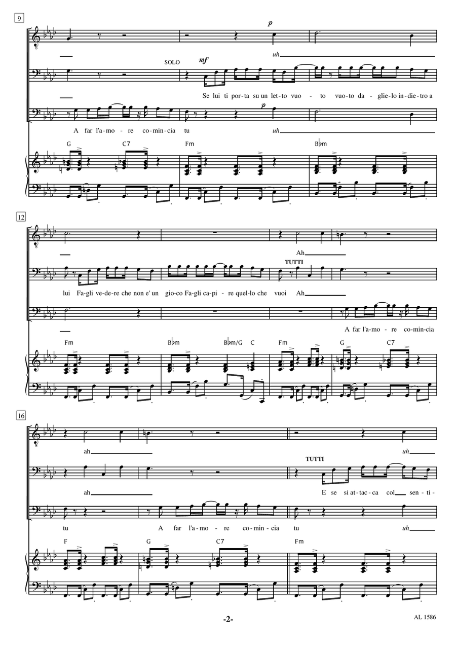 Per Fare L'amore Per Fare L'amore 3-Part scores gallery preview page 2
