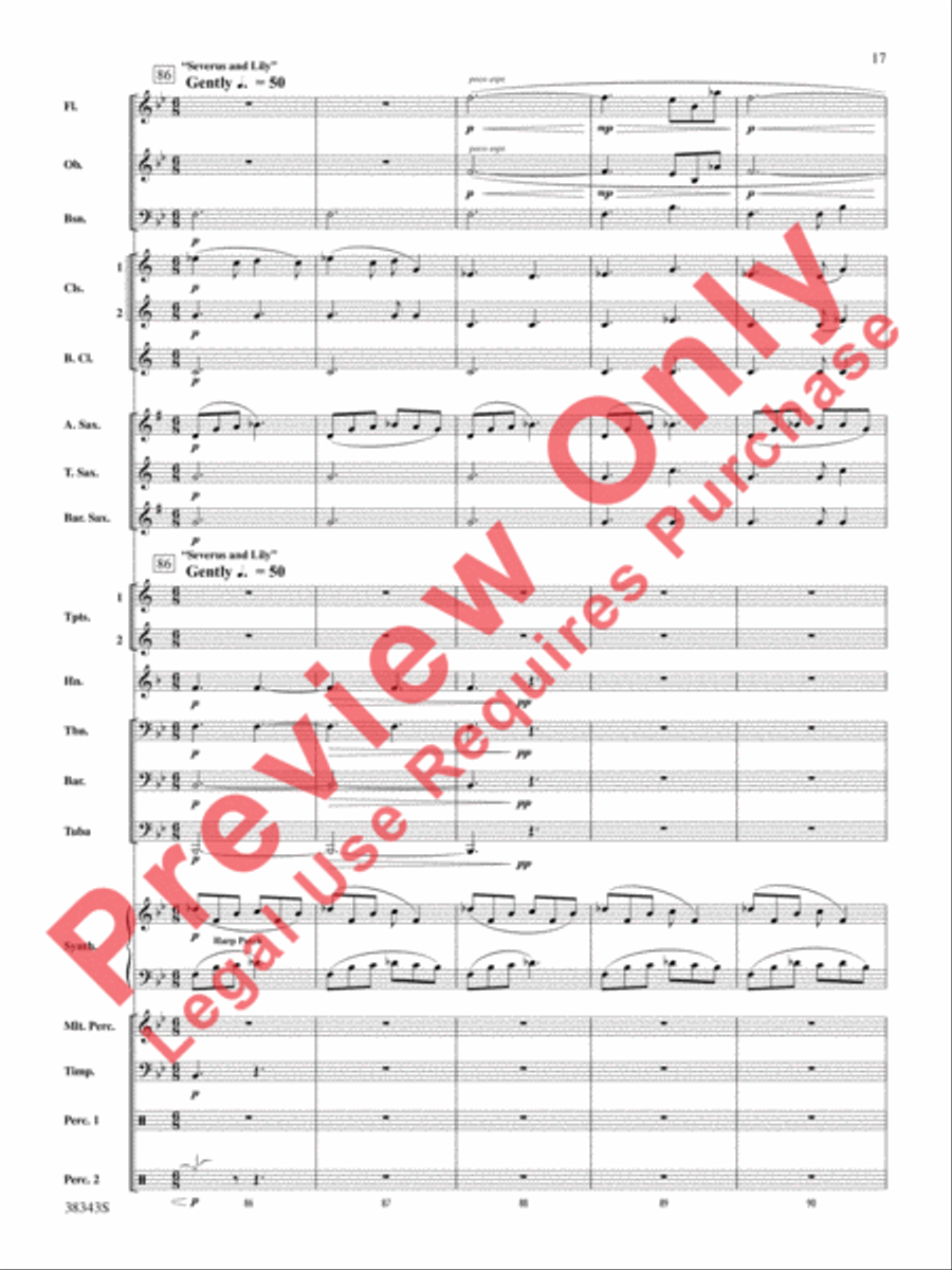 Harry Potter and the Deathly Hallows, Part 2, Selections from Concert Band scores gallery preview page 18