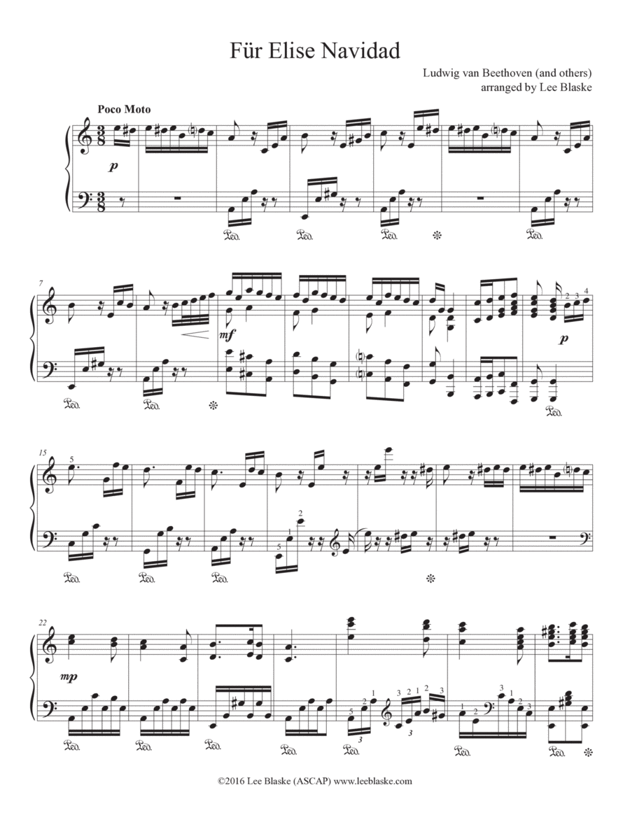 Für Elise Navidad Für Elise Navidad Piano Solo scores gallery preview page 1