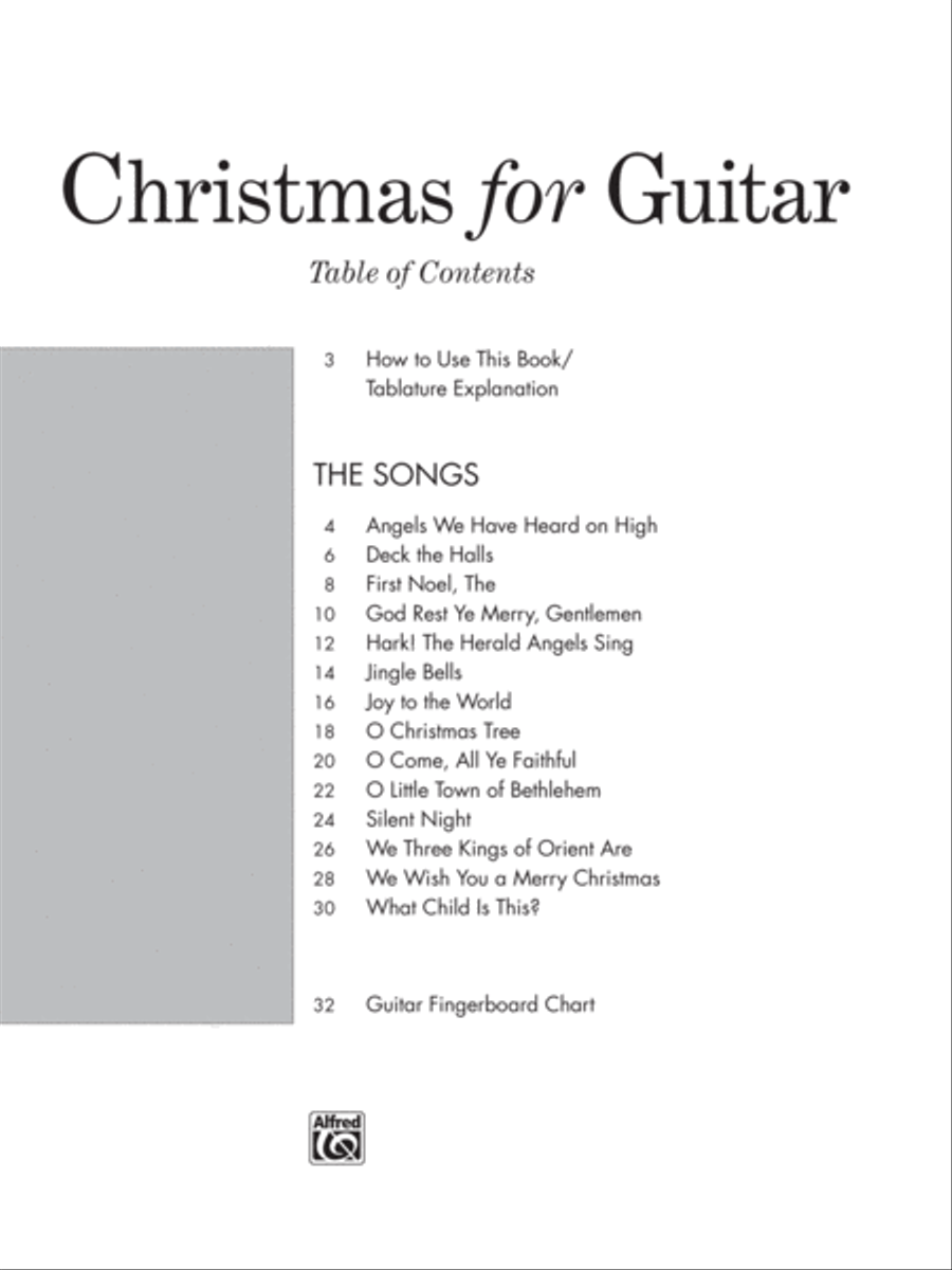 Christmas for Guitar In TAB