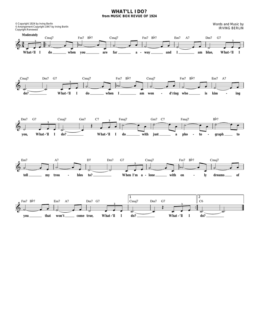 What'll I Do? Guitar scores gallery preview page 1