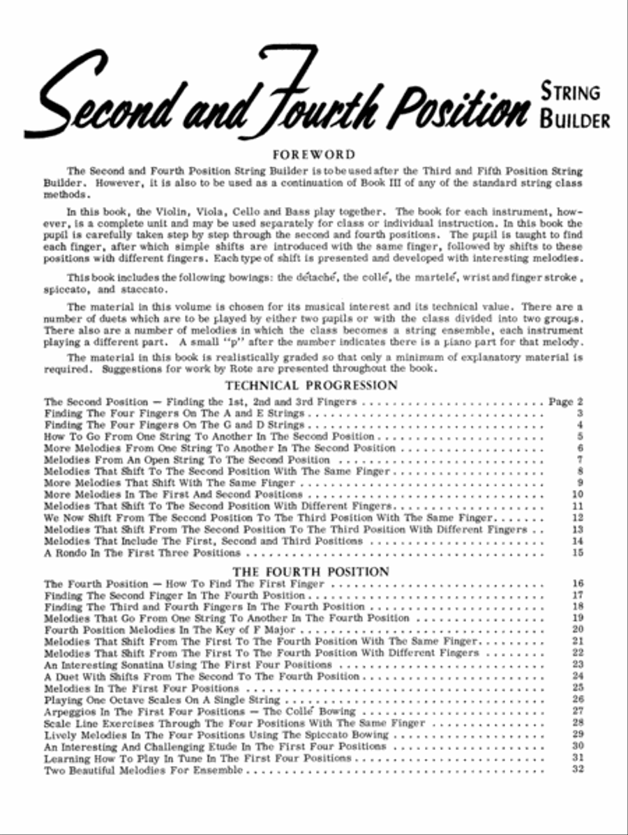 2nd and 4th Position String Builder Chamber Orchestra scores gallery preview page 2