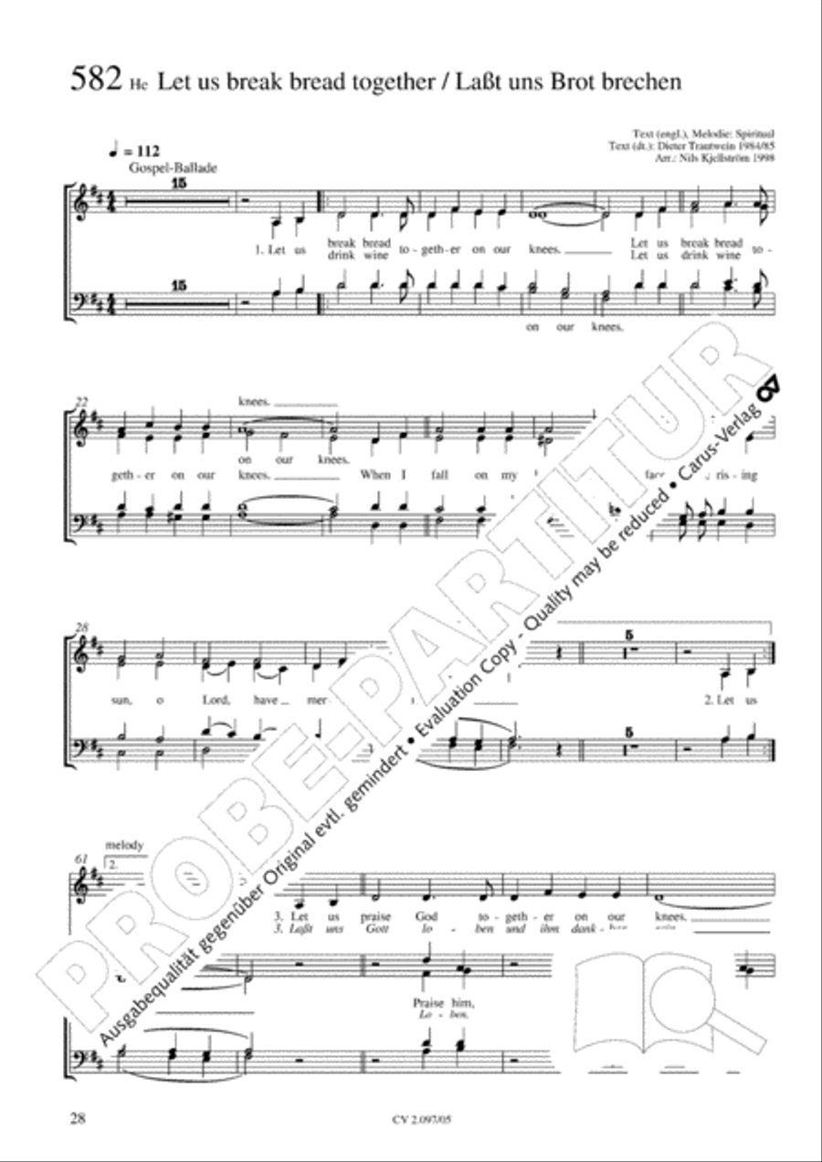 Pop-Chorbuch zum EG: Morning has broken Choir scores gallery preview page 29