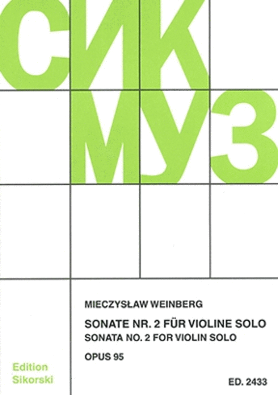 Sonata No. 2 Op. 95 Sonata No. 2 Op. 95 Violin Solo scores gallery preview page 1
