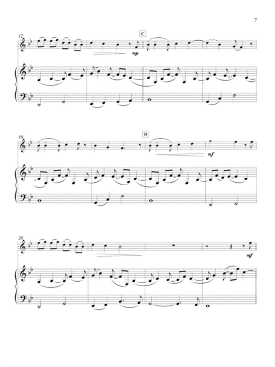 Blest Morn: Three American Hymns Flute scores gallery preview page 5