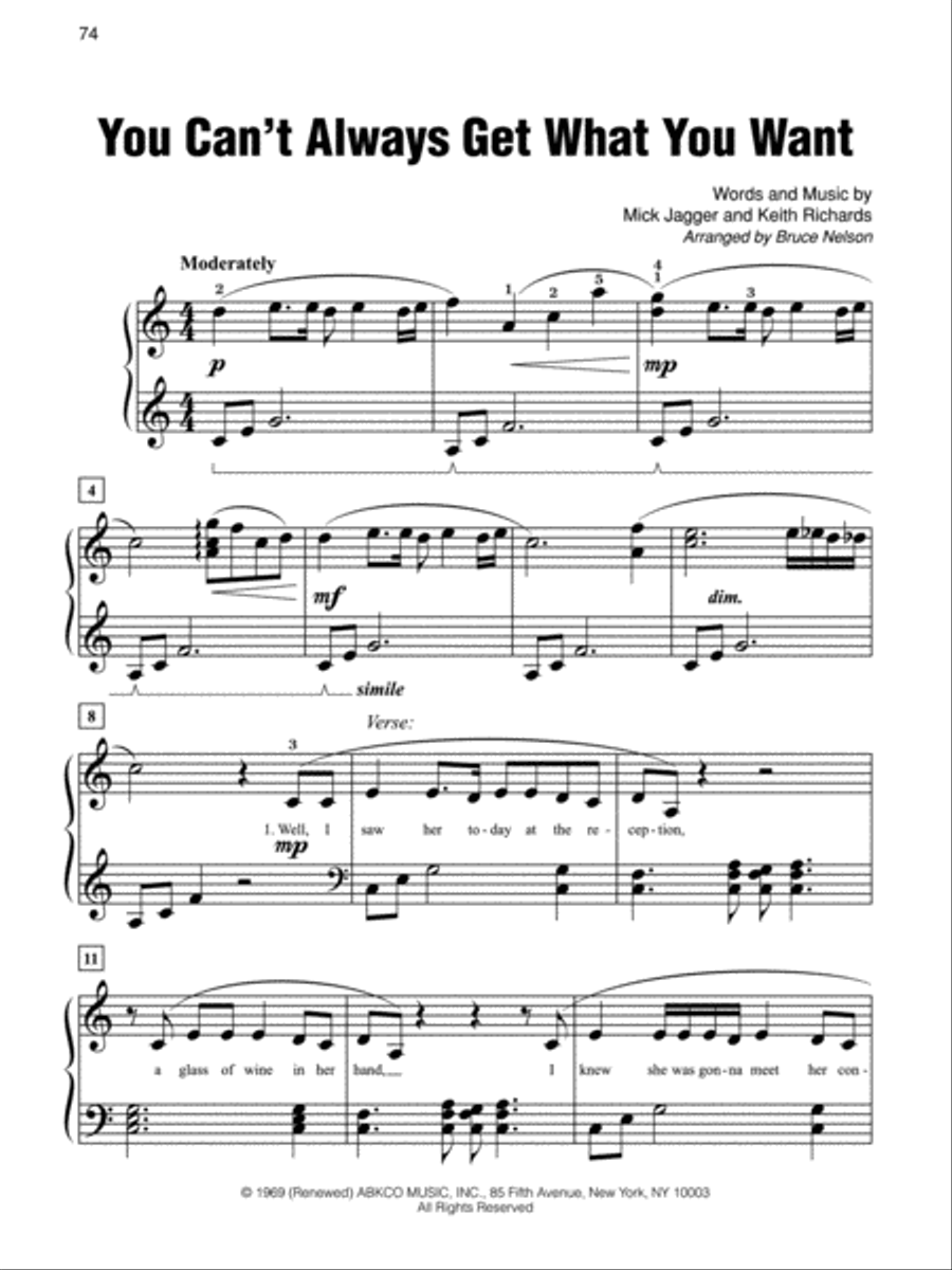 Simply Rolling Stones Easy Piano scores gallery preview page 5
