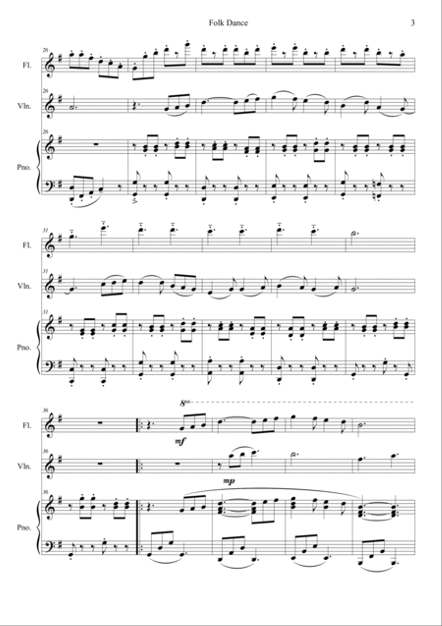 Folk Dance Flute scores gallery preview page 3