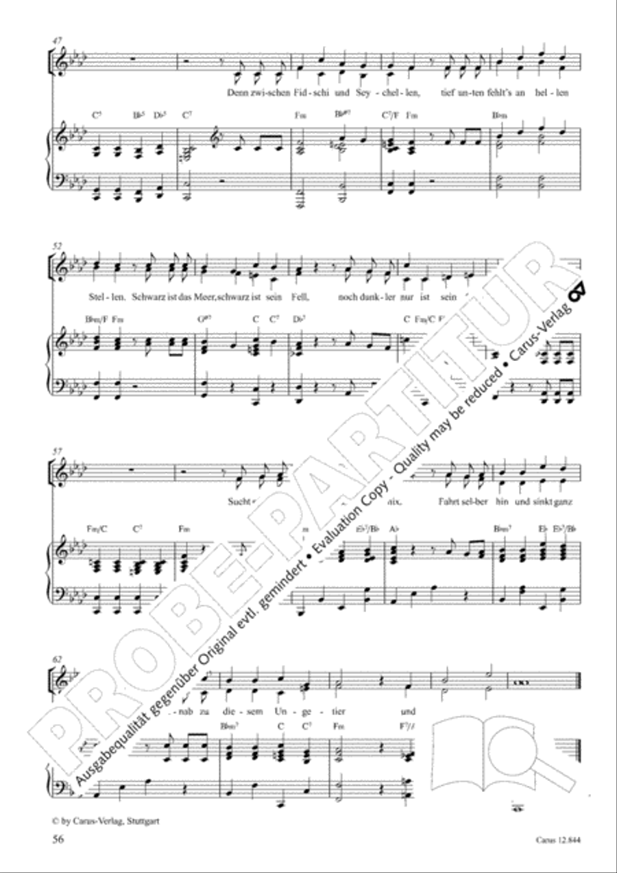 Gruselmonsterzaubersongs. Heft II Children's Choir scores gallery preview page 57