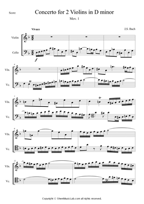 Concerto for 2 Violins 1st mov