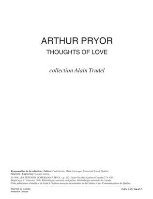 Thoughts of Love (trombone) (score)