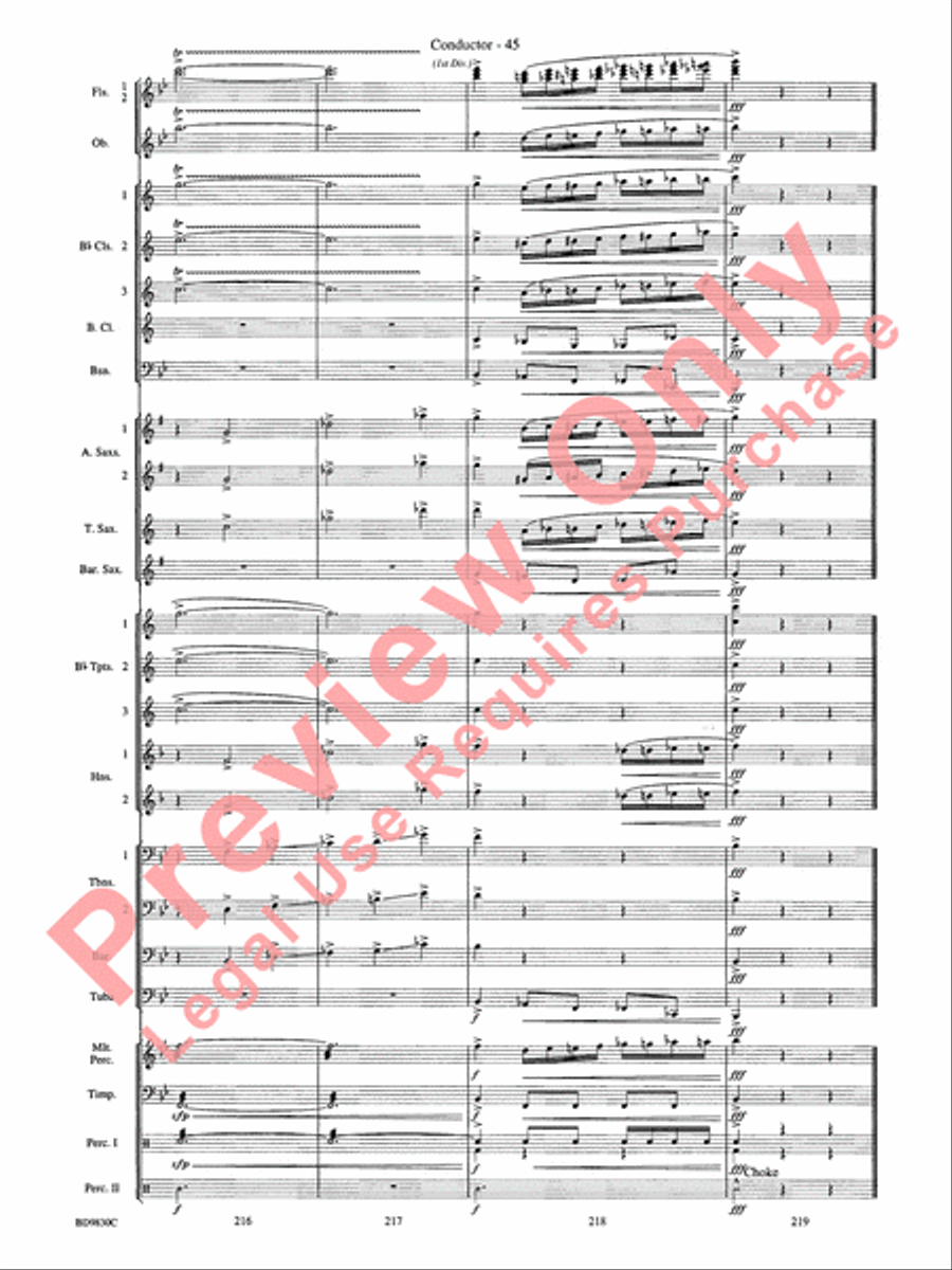 The Spirit of Orpheus (A Sinfonian Celebration) Concert Band scores gallery preview page 48