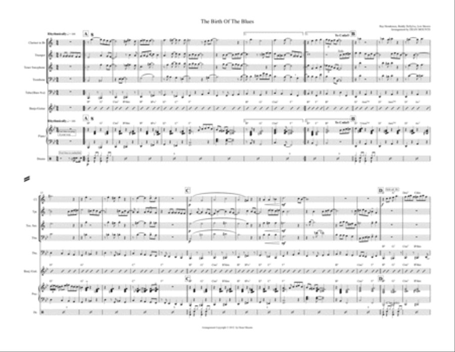 The Birth Of The Blues Large Ensemble scores gallery preview page 1