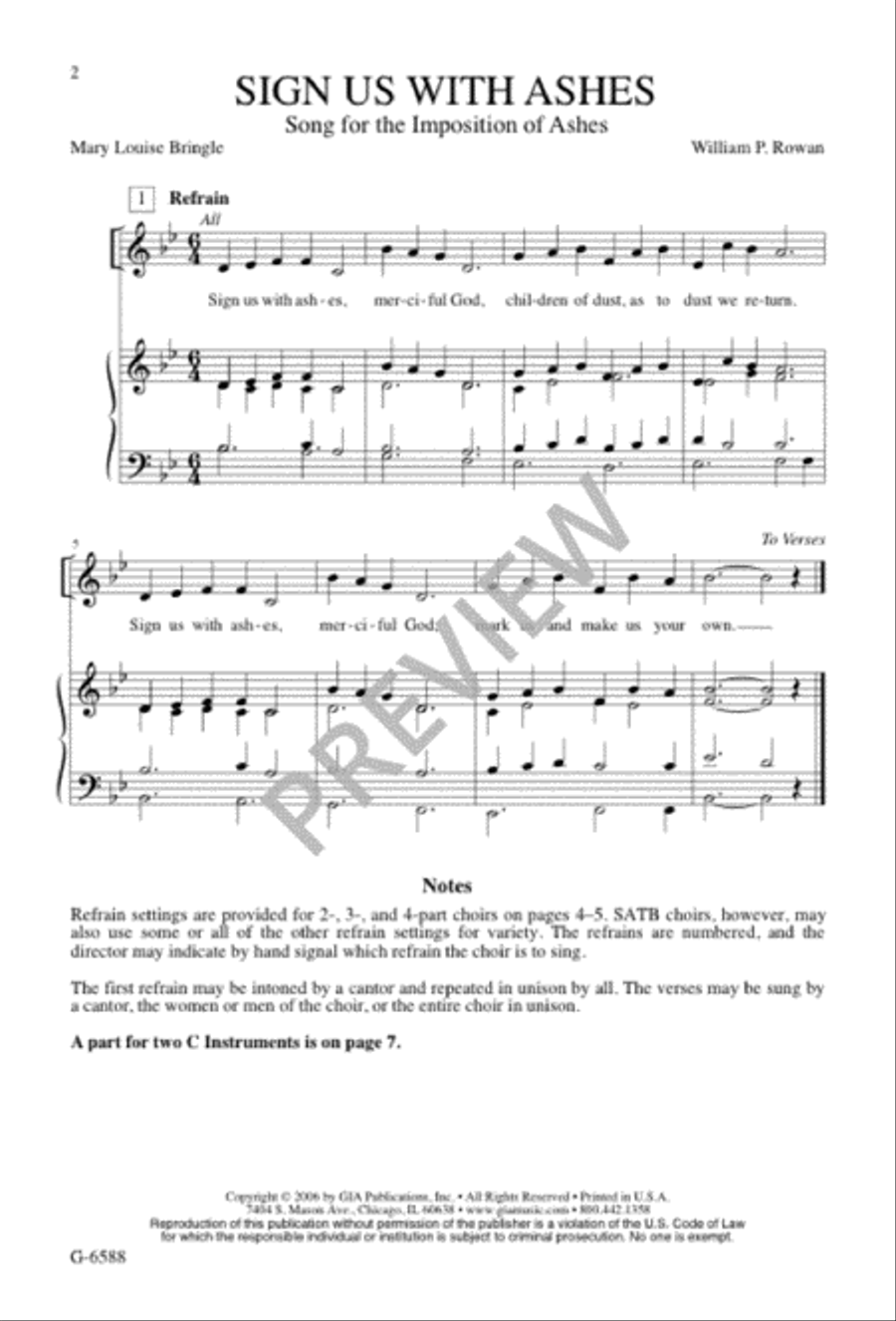 Sign Us with Ashes 4-Part scores gallery preview page 2