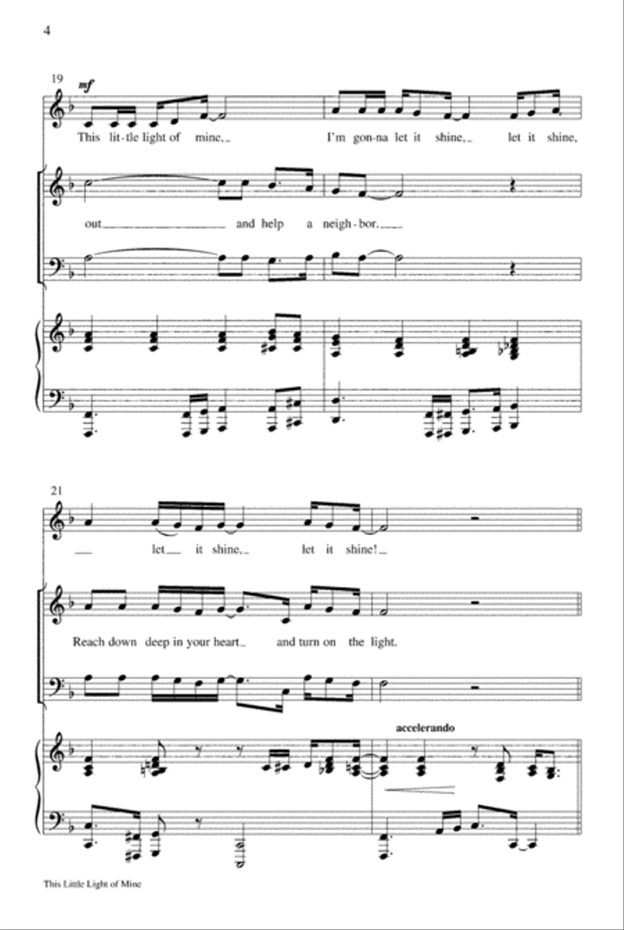This Little Light of Mine 4-Part scores gallery preview page 4