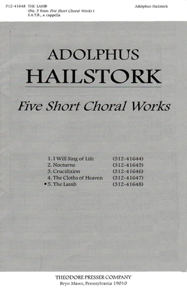 Five Short Choral Works: The Lamb