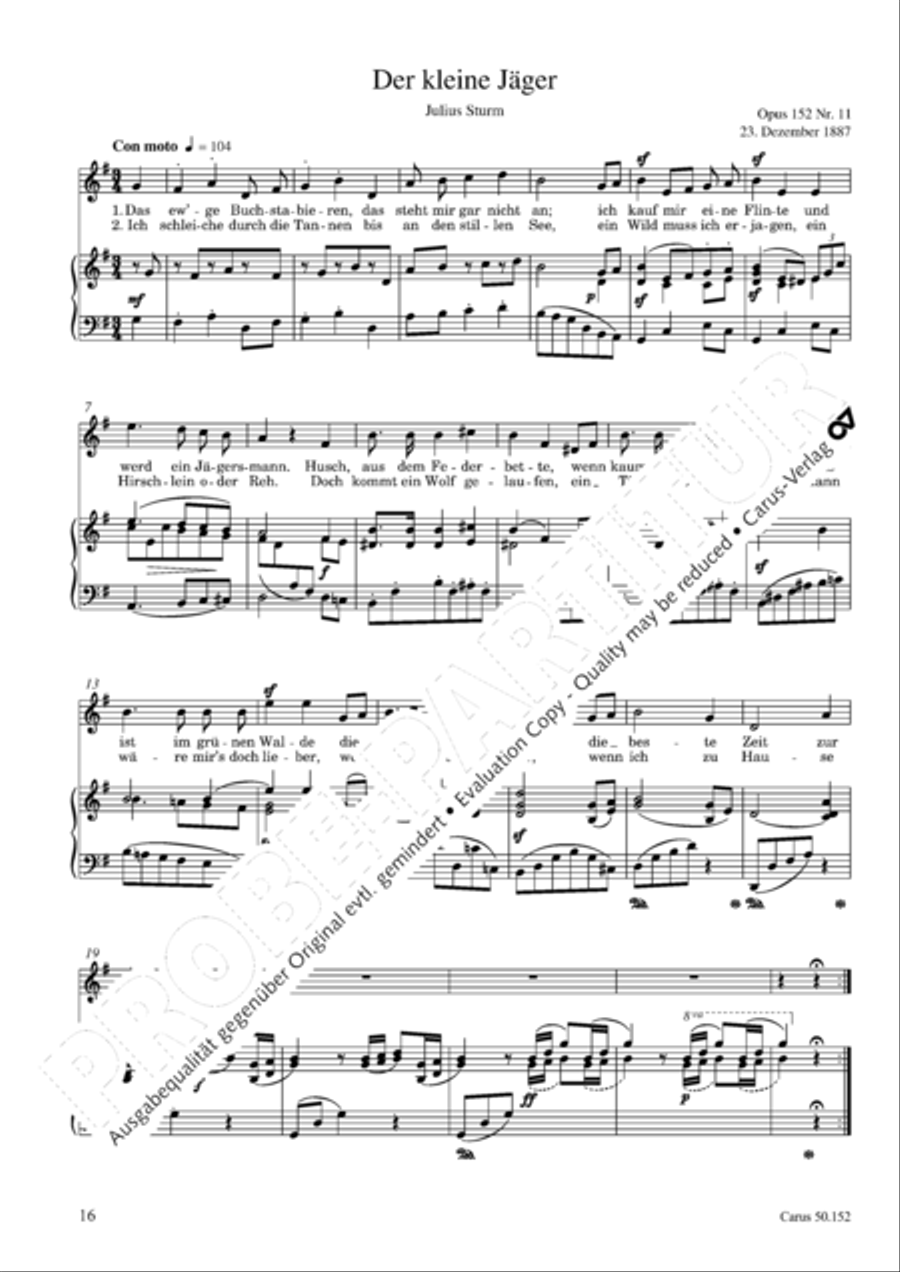 Liederbuch fur Kinder op. 152 Choir scores gallery preview page 17