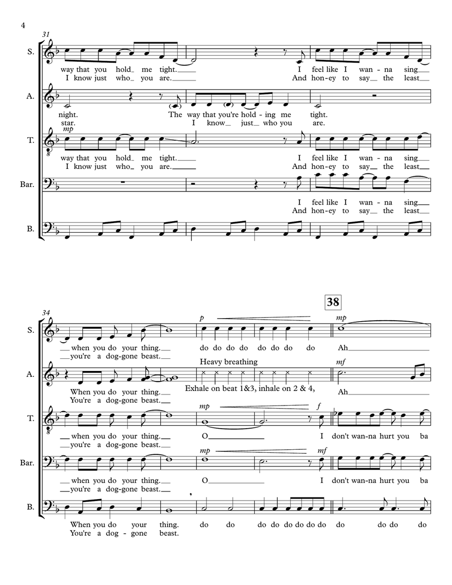 Honey, Honey 4-Part scores gallery preview page 4