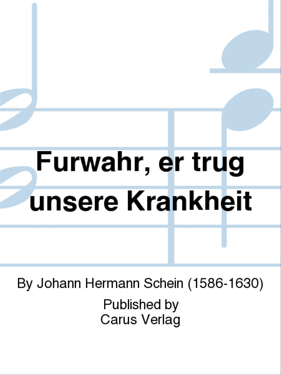 Behold, he carried all our sorrows (Furwahr, er trug unsere Krankheit) Part scores gallery preview page 1
