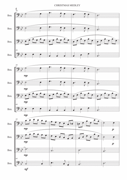 Christmas medley - Bassoon quartet image number null