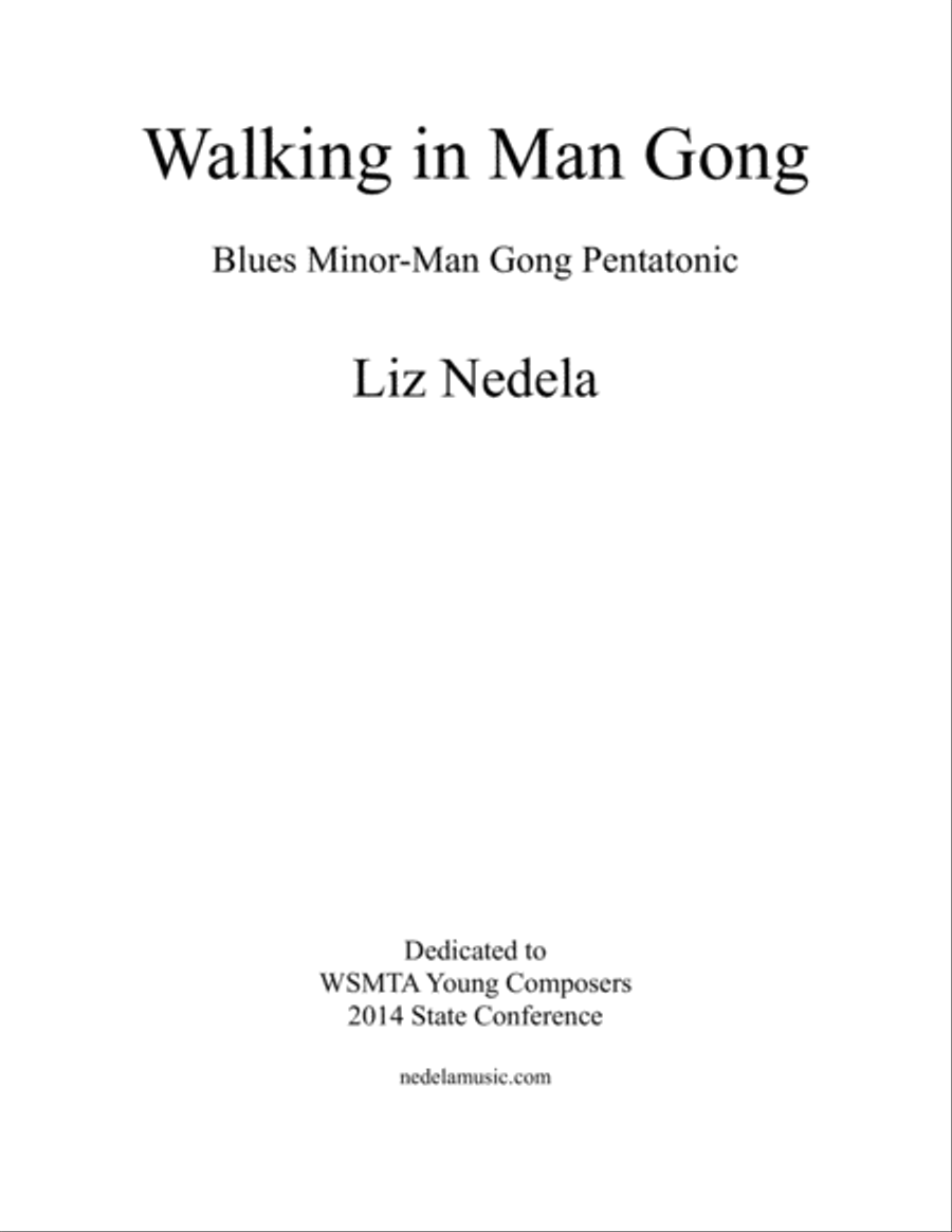 Walking in Man Gong Piano Method scores gallery preview page 1