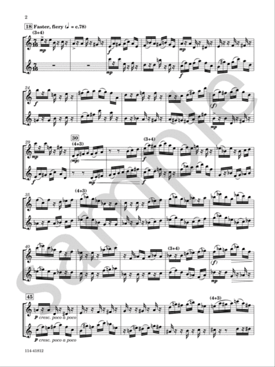 Invention after BWV 1013 Flute Duet scores gallery preview page 4