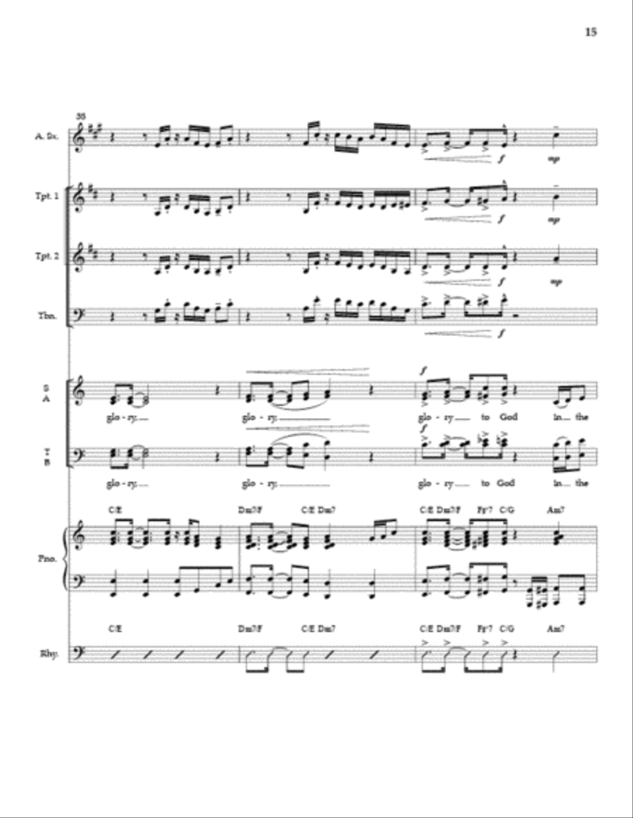 And Suddenly (SATB) Full Score and Parts 4-Part scores gallery preview page 14