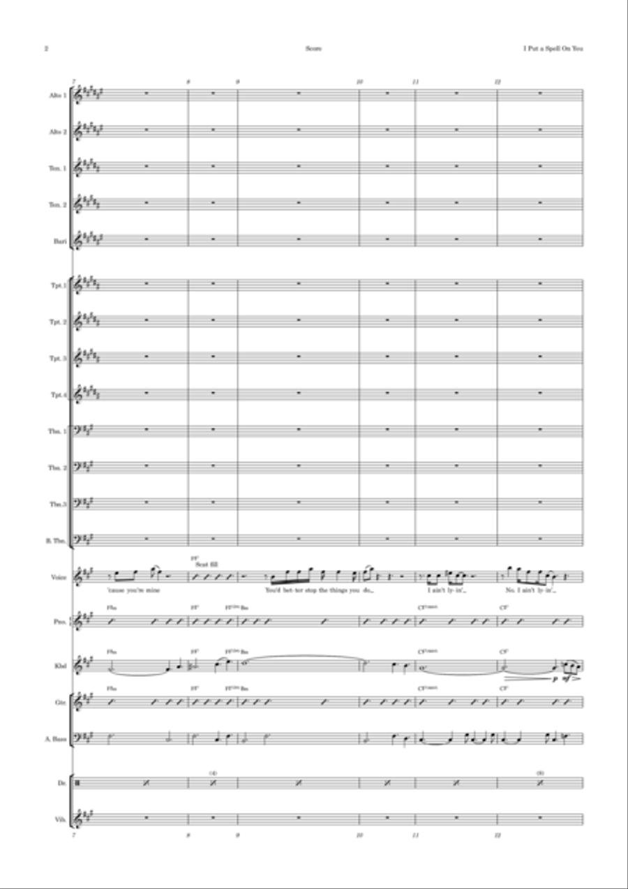 I Put A Spell On You Jazz Ensemble scores gallery preview page 2