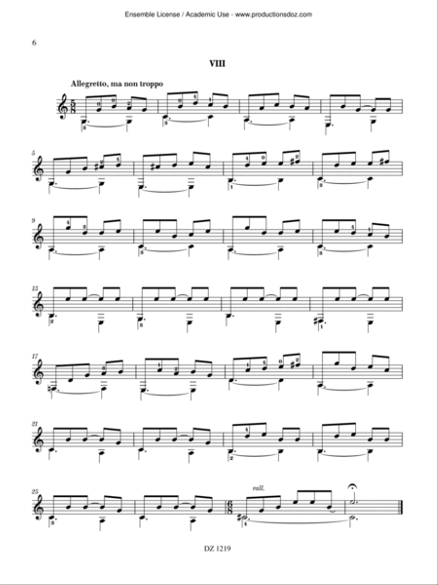 20 Micro-préludes Classical Guitar scores gallery preview page 6