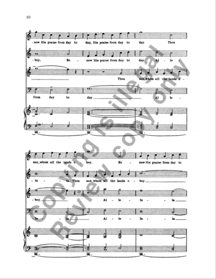 Psalm 148: Lord, Who Hast Made Us (Organ/Vocal Score) 4-Part scores gallery preview page 9