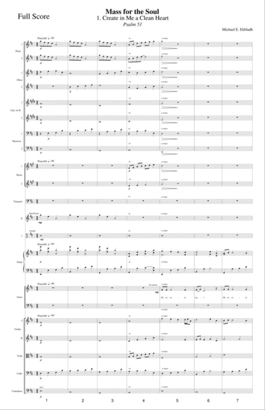 Mass for the Soul (Full Score and Parts 4-Part scores gallery preview page 3
