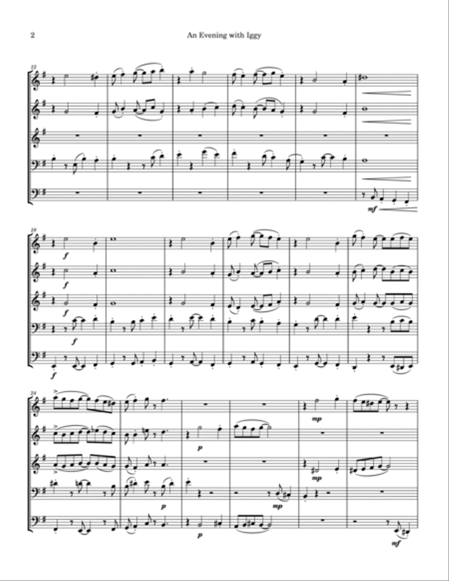 An Evening With Iggy Brass Ensemble scores gallery preview page 4