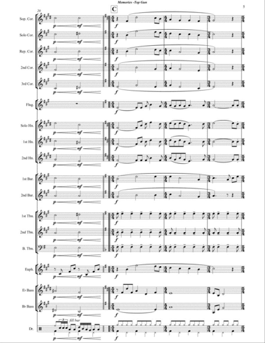 Memories Brass Band scores gallery preview page 6