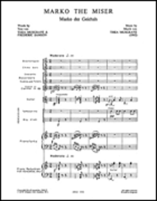 Thea Musgrave: Marko The Miser - A Play For Children (Vocal Score)