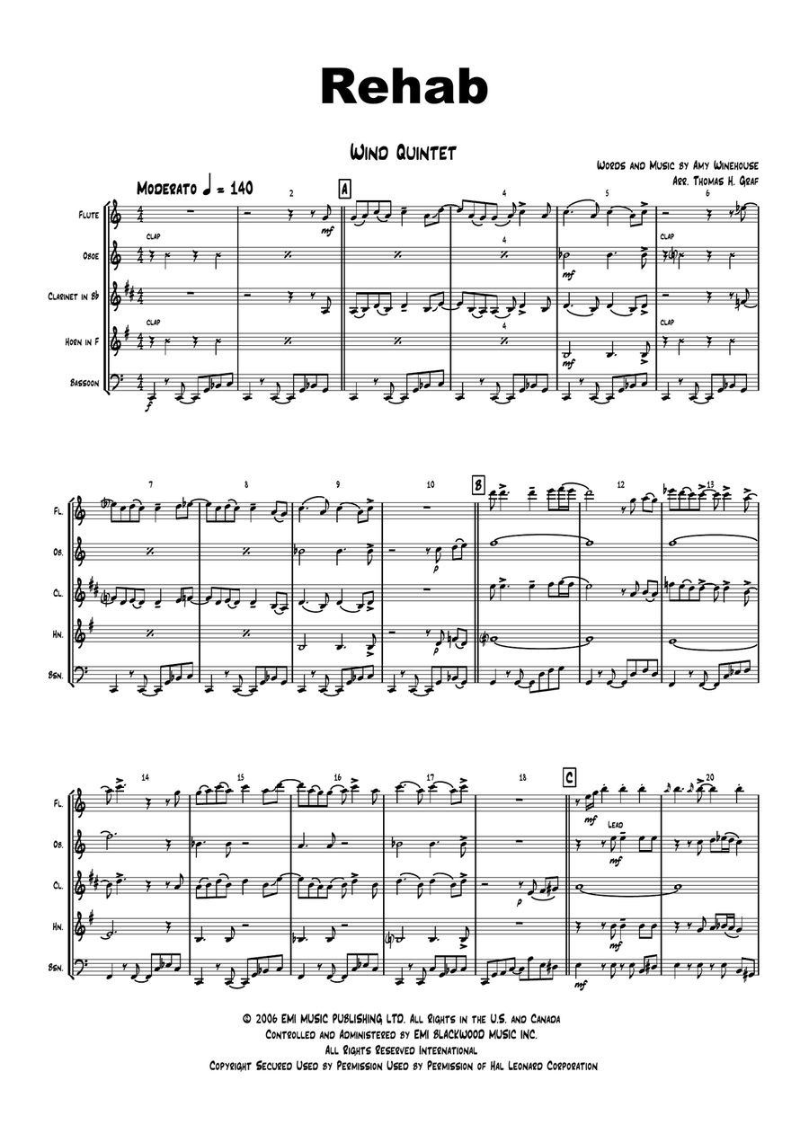 Rehab Woodwind Quintet scores gallery preview page 1
